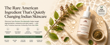 Rumex Occidentalis plant used in Trutatva face serum for pigmentation     Rumex Occidentalis extract for dark spots and melasma India       USA sourced Rumex Occidentalis in Trutatva Tru Radiance face serum