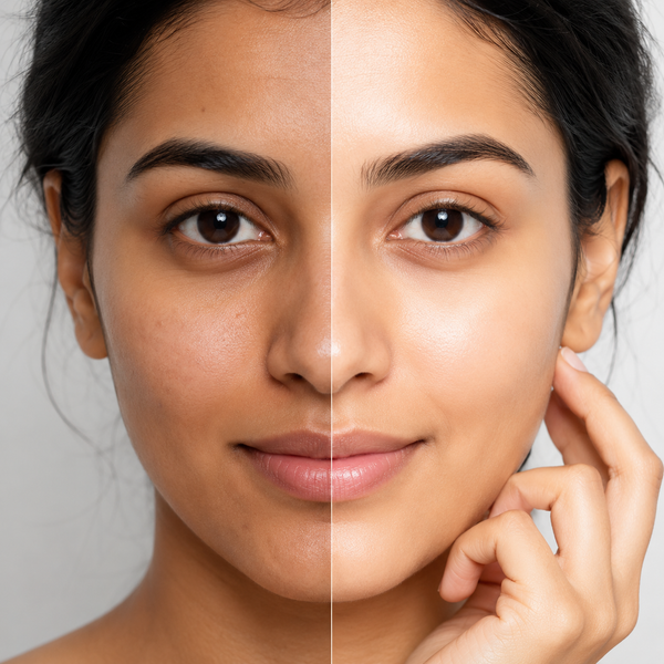 Before and after skin results