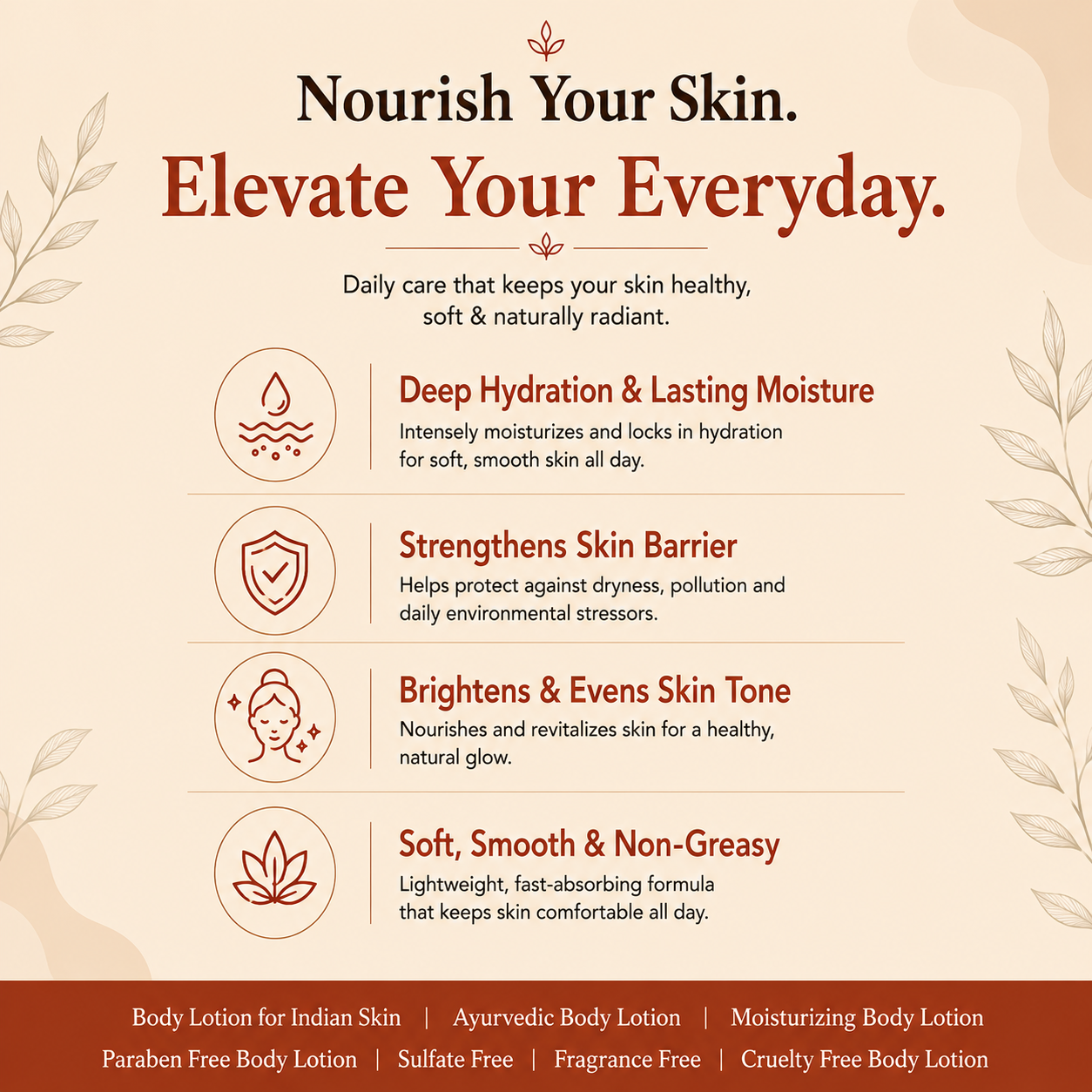 Trutatva body lotion with Sandalwood – non-greasy daily moisturizer for all skin types