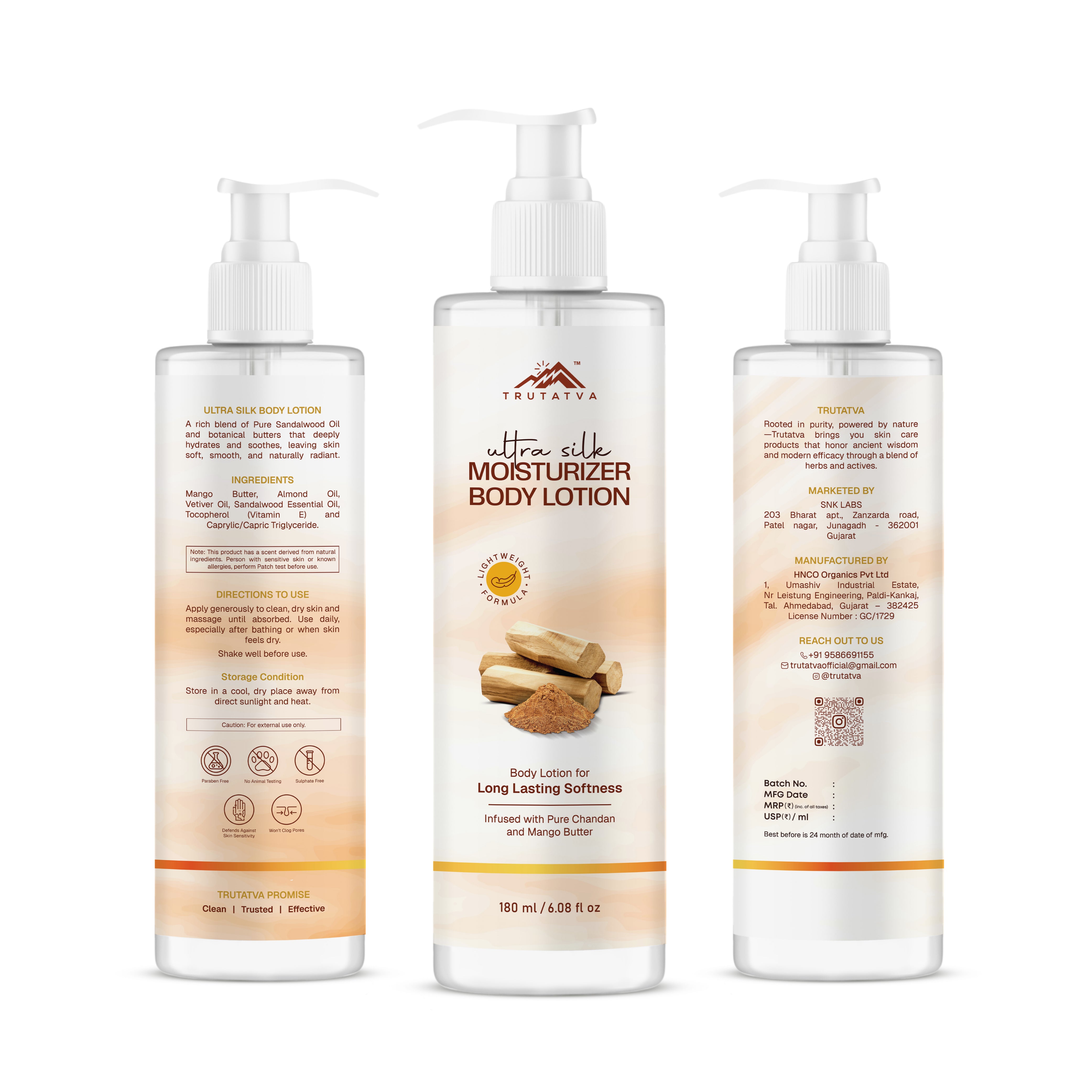 Sandalwood body lotion by Trutatva – cooling and soothing Ayurvedic moisturizer