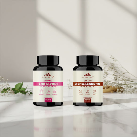 Trutatva Ashwagandha + Shatavari Extract Capsules