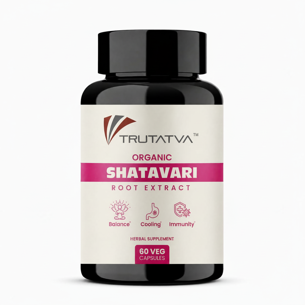 Trutatva Shatavari capsules Pack of 1 on white background